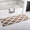 Hastings Home 100 Percent Cotton Trellis Bathroom Mat - 24x60 inches - Taupe 113926MGV - alternate 1